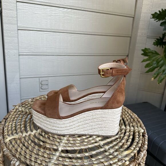 VERONICA BEARD Gianna Suede Espadrille Wedge Sandals In Brown US 7.5 EXCELLENT! - Picture 6 of 14